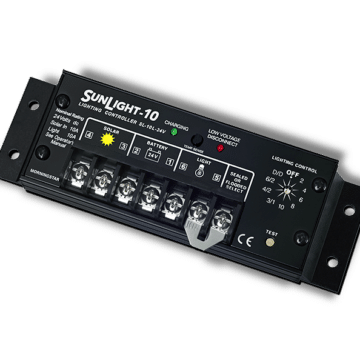 SunLight solar charge controller (angled)