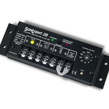 SunLight solar charge controller (angled)