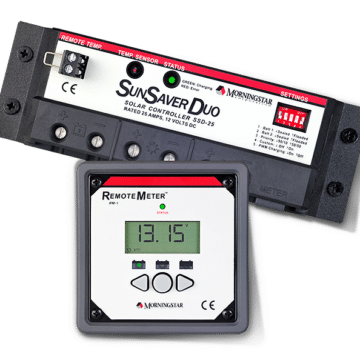 SunSaver Duo solar charge controller with Remote Meter