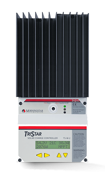 TriStar MPPT solar charge controller with meter (straight)